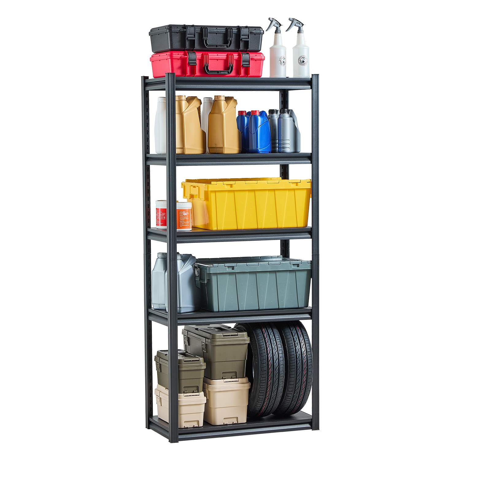 Storage Shelves 16" D X 32" W X 72" H 5-tier Garage Storage Shelving_maomaolike.com